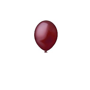 Balão Happy Day Liso Marsala 5" Bexiga Decoração 50unid