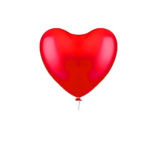 Balão Happy Day Coração Vermelho 11" Bexiga Decoração 12un
