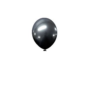 Balão Happy Day Aluminio Ônix 5" Bexiga 25unid