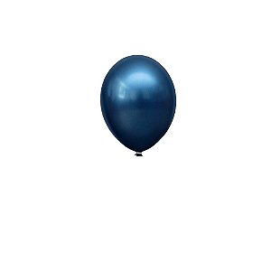 Balão Happy Day Aluminio Azul Meia Noite 5" Bexiga 25un