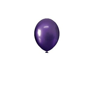 Balão Happy Day Aluminio Violeta 5" Bexiga 25unid