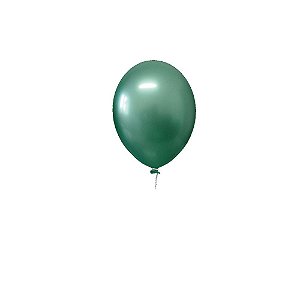 Balão Happy Day Aluminio Verde 5" Bexiga 25unid