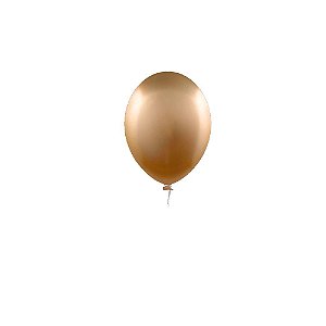 Balão Happy Day Aluminio Dourado 5" Bexiga 25unid