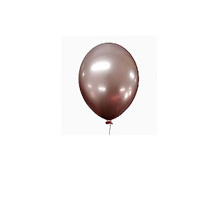 Balão Happy Day Aluminio Rose Gold 5" Bexiga 25unid
