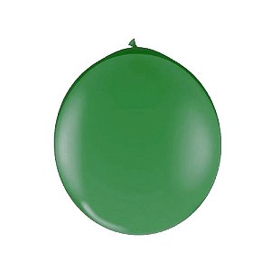 Balão Fat Ball 25" Liso Verde Pic Pic Bexiga Brincar Decorar