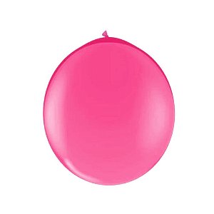 Balão Fat Ball 25" Liso Rosa Forte Pic Pic Bexiga Brincar
