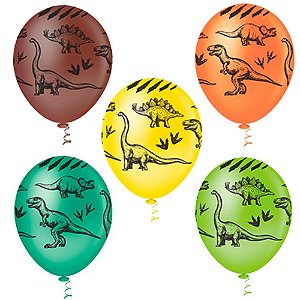 Balão Pic Pic Fantasia Dinossauro Sortido 10" Bexiga 25unid