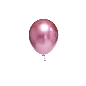 Balão Pic Pic 09" Platino Rosa 25un Redondo Bexiga