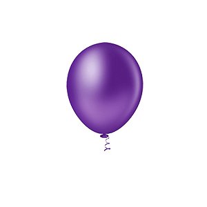 Balão Pic Pic 09"Violeta Liso Redondo 50un Bexiga Decoração