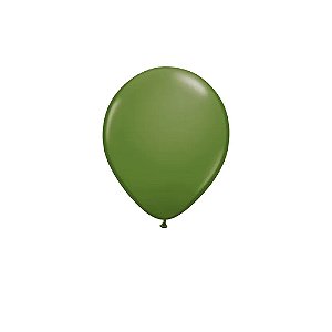 Balão Pic Pic 09" Verde Militar Liso 50un Bexiga Decoração