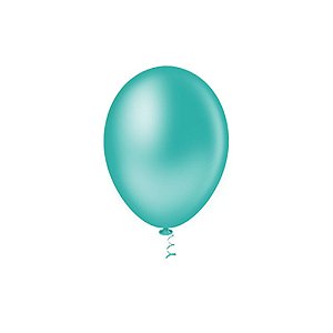 Balão Pic Pic 09" Azul Turquesa Liso 50un Bexiga Decoração