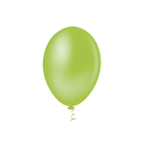 Balão Pic Pic 09" Verde Limão Liso 50un Bexiga Decoração