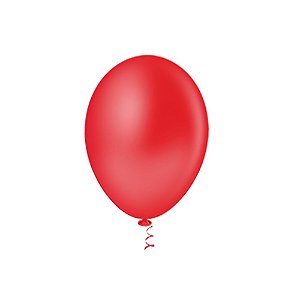 Balão Pic Pic 09" Vermelho Liso 50un Bexiga Decoração