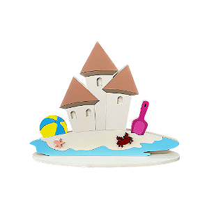 Display Castelo De Areia Pá Pink Bola Amarelo E Azul Totem