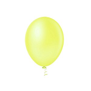 Balão Pic Pic 09" Neon Amarelo 25un Bexiga Decoração