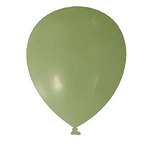 Balão Happy Day Verde Eucalipto 16" Bexiga Decoração 10unid
