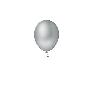 Balão Pic Pic Liso Cinza 5" Bexiga Decoração 50unid