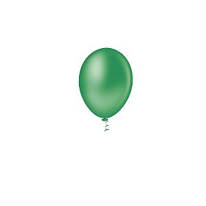 Balão Pic Pic Liso Verde 5" Bexiga Decoração 50unid