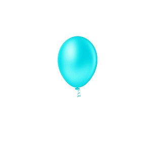 Balão Pic Pic Liso Azul Piscina 5" Bexiga Decoração 50unid