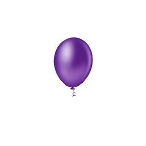 Balão Pic Pic Liso Violeta 5" Bexiga Decoração 50unid