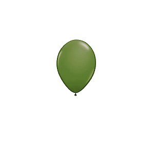 Balão Pic Pic Liso Verde Militar 5" Bexiga Decoração 50unid