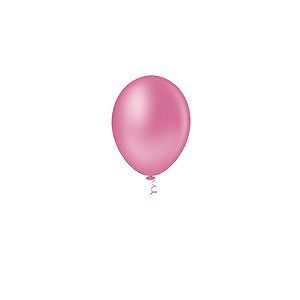 Balão Pic Pic Liso Rosa Forte 5" Bexiga Decoração 50unid