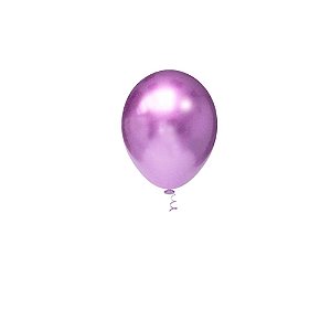 Balão Pic Pic 5" Platino Violeta 25un Redondo Bexiga Decoração