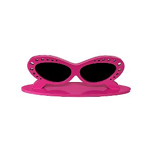 Display Óculos Bolinha Mdf Pink Com Preto Decorativo Totem