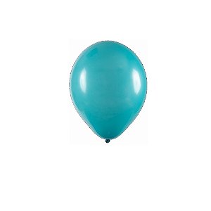 Balão Art-Latex 9" Azul Turquesa Bexiga Redondo Decoração 50un