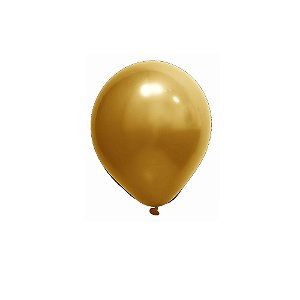 Balão Cromado Ouro 12" Art-Latex Bexiga 24uni Decoração