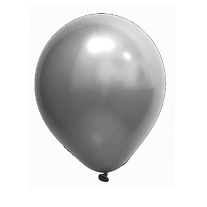 Balão Cromado Prata 16" Art-Latex Bexiga 12uni Decoração