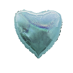 Balão Coração 18" 45cm Tiffany Hologlitter Metalizado Decoração