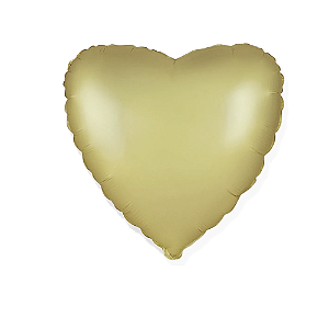 Balão Coração 20" 50cm Cromado Ouro Pastel Metalizado Decoração