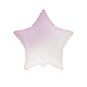 Balão Estrela 20" 50cm Gradient Baby Pink Metalizado Decoração
