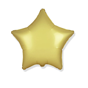 Balão Estrela 20" 50cm Cromado Ouro Pastel Metalizado Decoração