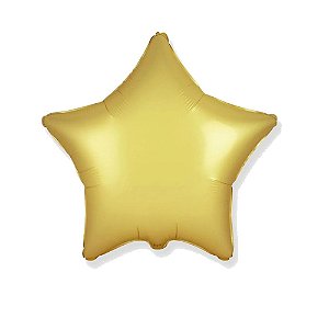 Balão Estrela 20" 50cm Cromado Ouro Pastel Metalizado Decoração