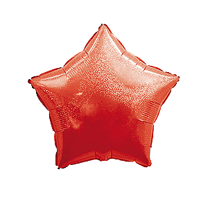 Balão Estrela 18" 45cm Vermelho Hollogliter Metalizado Decorar