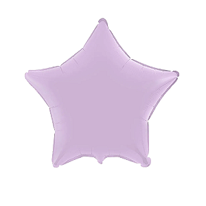 Balão Estrela 20" 50cm Liso Lilás Baby Metalizado Decoração