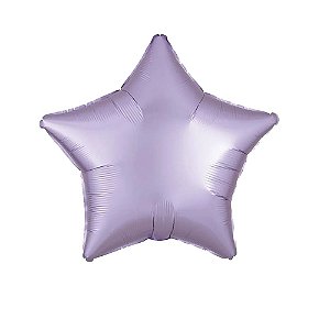 Balão Estrela 20" 50cm Cromada Lilás Pastel Metalizado Decoração
