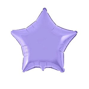 Balão Estrela 20" 50cm Liso Lilás Metalizado Decoração
