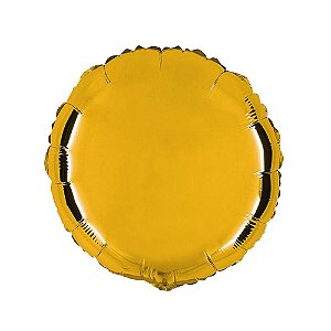 Balão Redondo 20" 50cm Ouro Metalizado Decoração