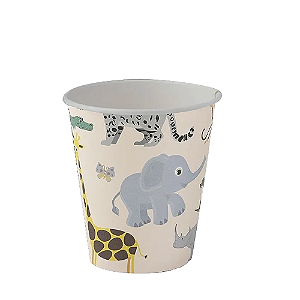 Copo De Papel Safari Animais Festas 270ml 10 un Silver Festas