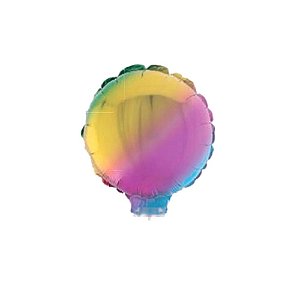 Balão Redondo 11" 28cm C/ Vareta Liso Colorido Metalizado