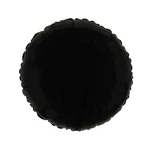 Balão Redondo 20" 50cm Preto Metalizado
