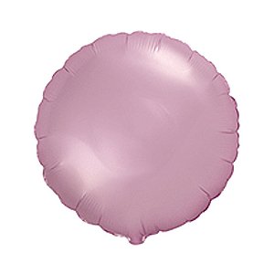 Balão Redondo 20" 50cm Cromado Rosa Pastel Metalizado