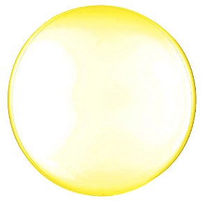 Balão Bolha Bubble 24" 60cm Transparente Amarelo Cromus