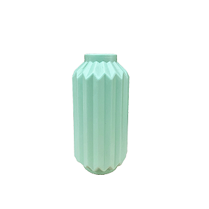 Vaso Elegance De Plástico Decorativo 18Cm Verde Bebê