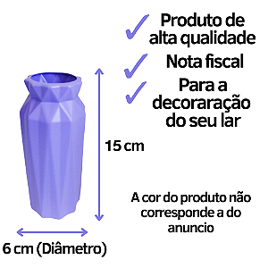 Vaso De Plástico Glam Verde Bebê Decorativo Flor Artificial
