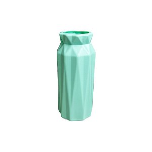 Vaso De Plástico Glam Verde Bebê Decorativo Flor Artificial