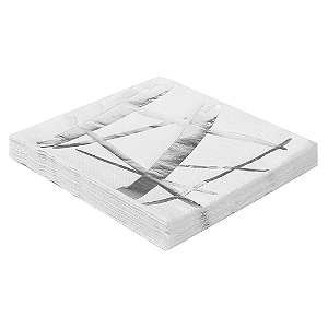 Guardanapo Riscos Prata Papel Folha Dupla 20 fls 33x33